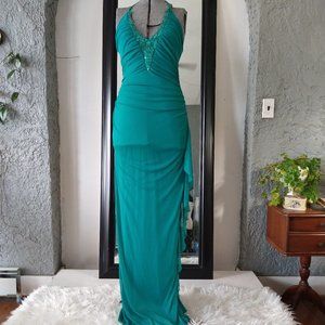 Emerald Embellished Prom Dress